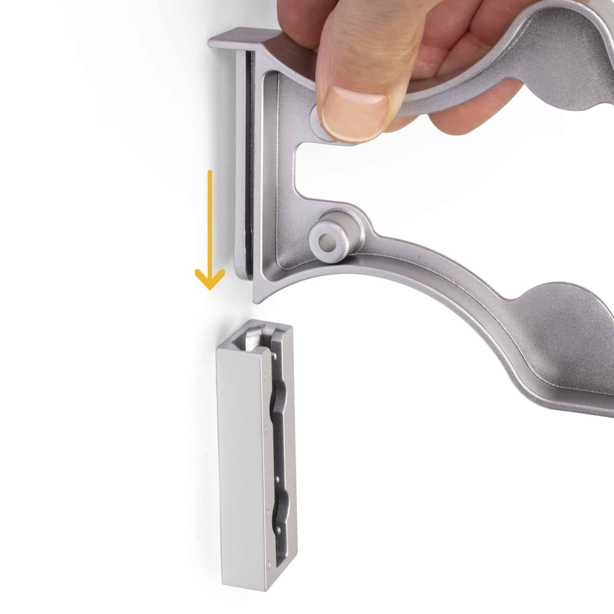 Zapatero Self para interior de armario, Acero y Plástico, Pintado aluminio - Imagen 5