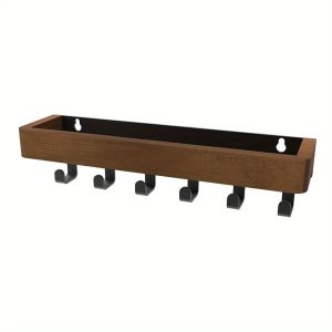 Estante flotante con perchero